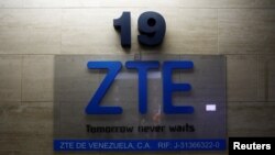 Văn phòng công ty ZTE của Trung Quốc tại Caracas, Venezuela (ảnh chụp ngày 4/10/2018)