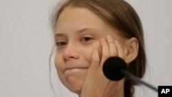 Nhà hoạt động trẻ tuổi Greta Thunberg.